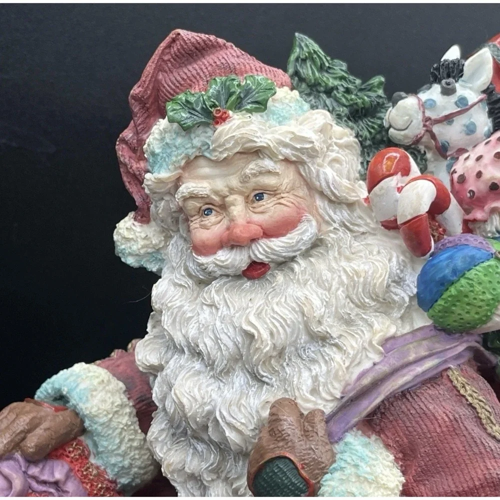 Vintage Santa In Sleigh Figurine 16